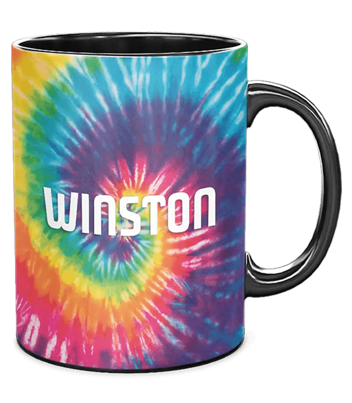 Custom coffee mugs for pets - tiedye design